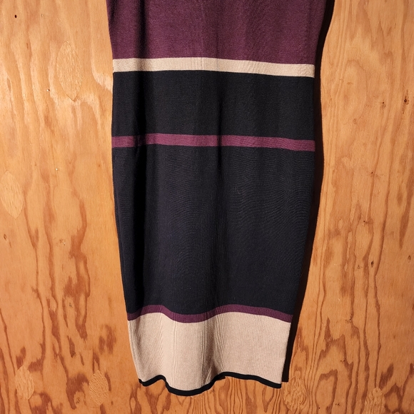 NWOT Say What? Colorblock Sheer Neckline Knit Dress Size Medium - Picture 7 of 9